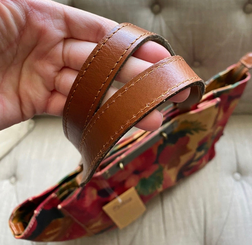 Patricia Nash Silvi Patina Coated Canvas Spring Multi Tote