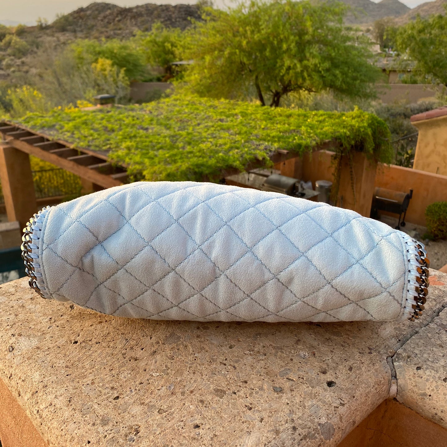 Stella McCartney Quilted Vegan Suede Falabella Shoulder Bag