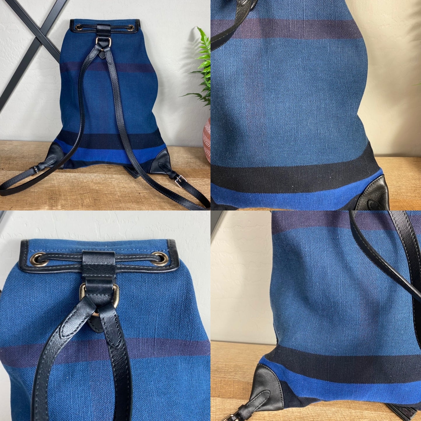 Burberry Medium Chiltern Canvas Check Backpack