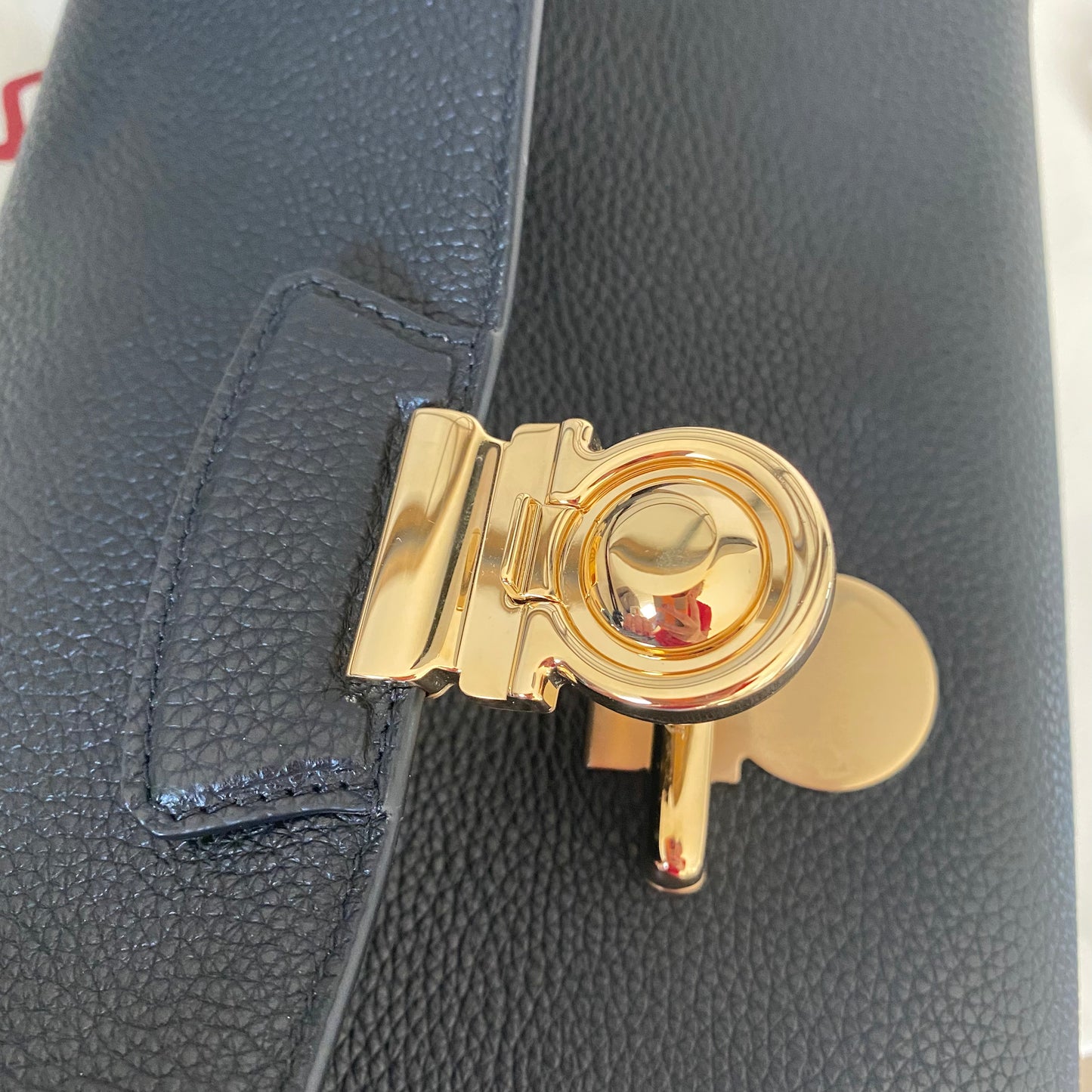 Salvatore Ferragamo Glam Gancio Leather Shoulder Bag