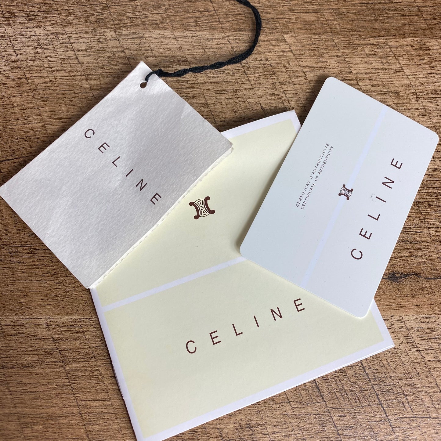 Celine Leather Trimmed Coated Canvas Tote
