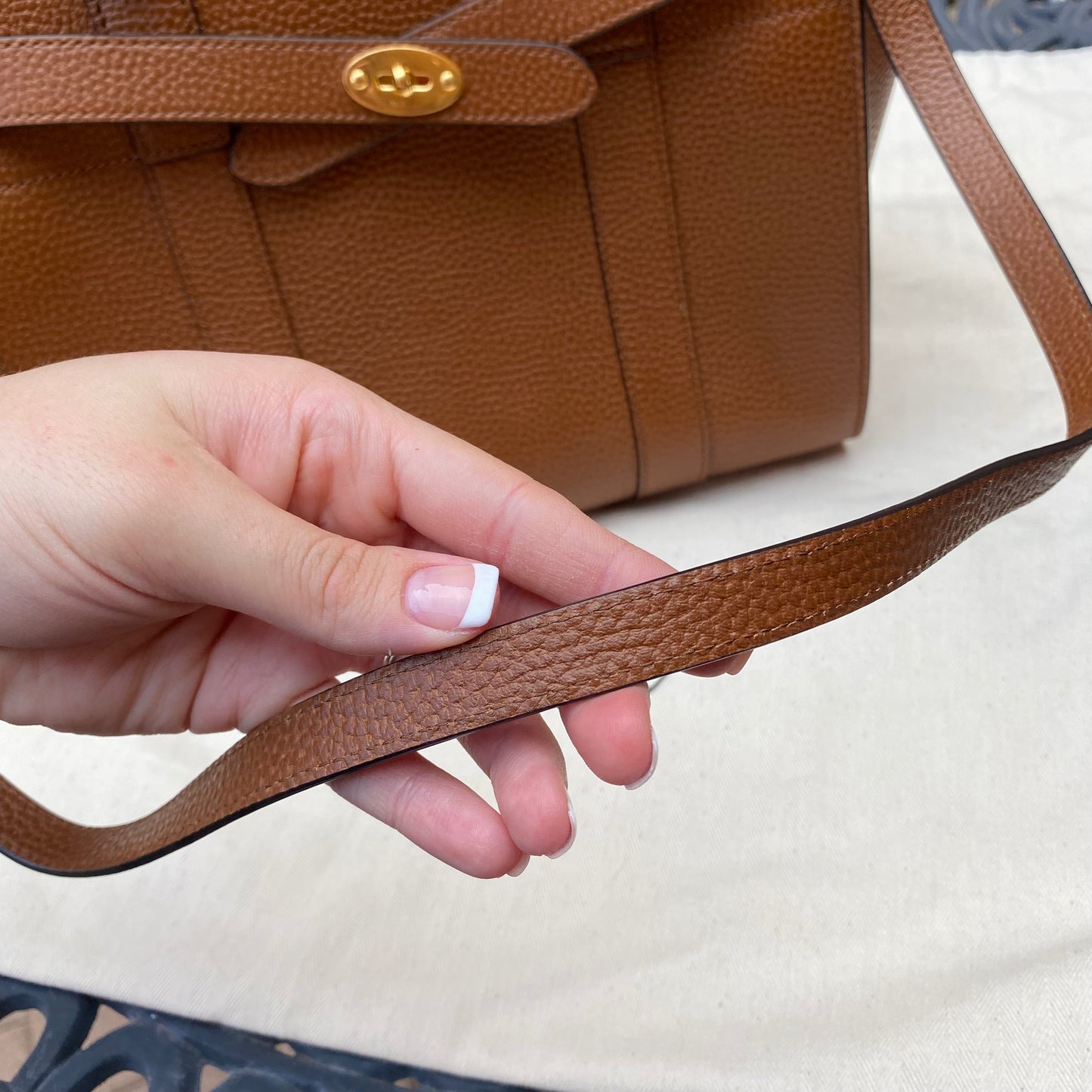 Mulberry Small Zipped Bayswater Grained Leather Tote