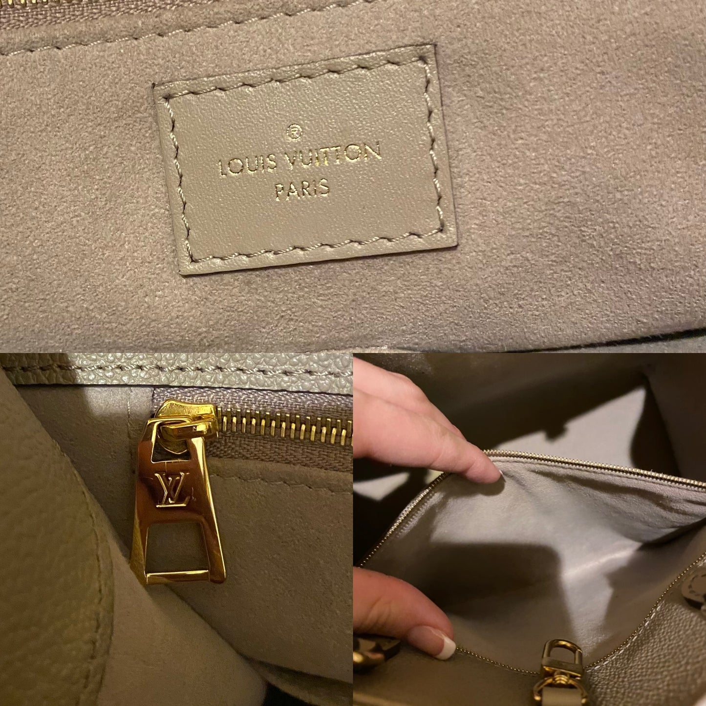 Louis Vuitton Empreinte Monogram Giant Onthego MM Tourterelle Tote