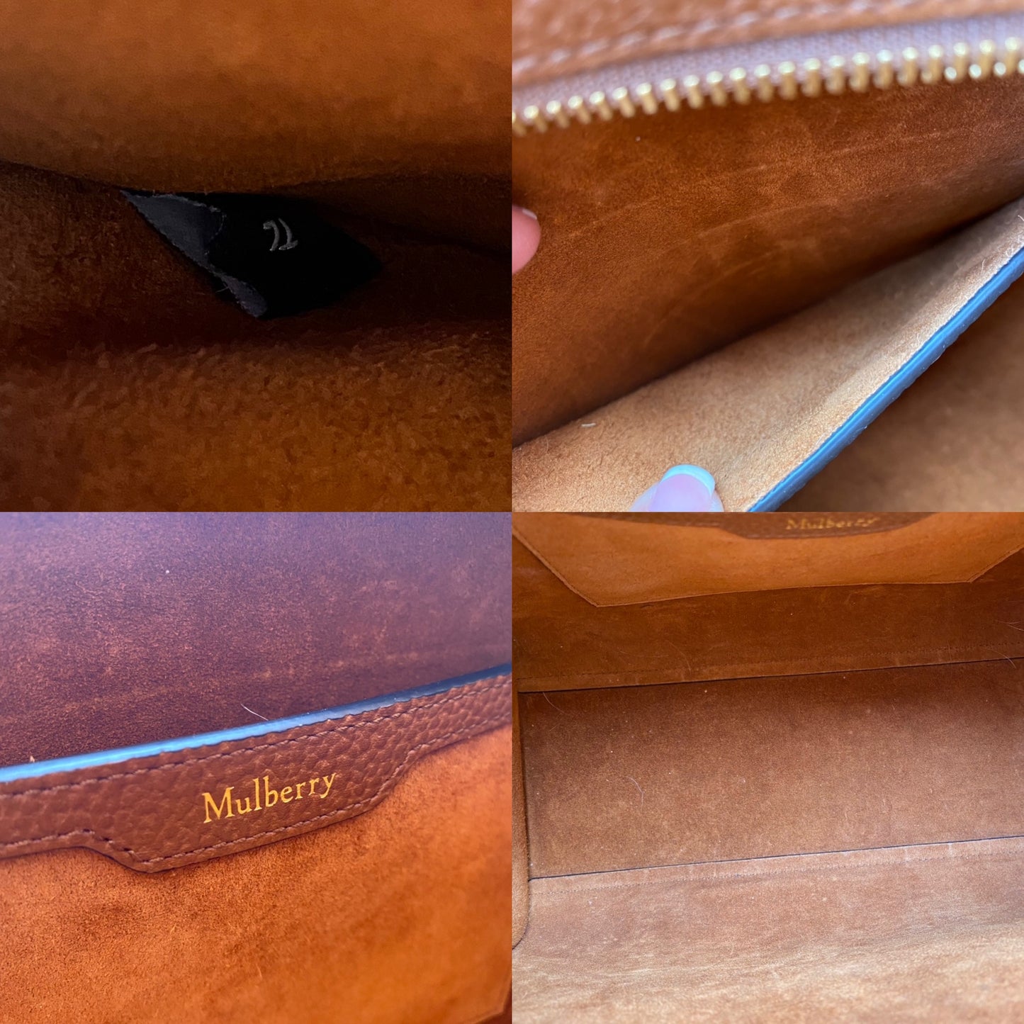 Mulberry Small Zipped Bayswater Grained Leather Tote