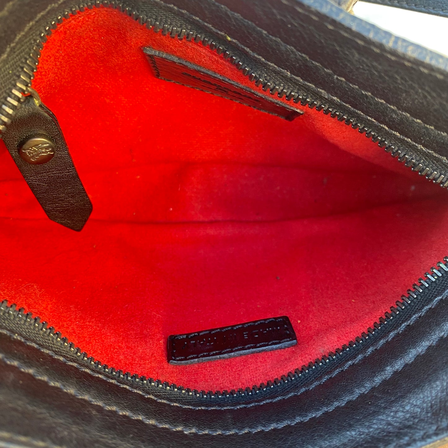 Burberry Prorsum Vintage Leather Trimmed Bag