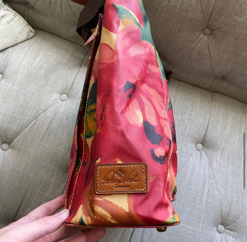 Patricia Nash Silvi Patina Coated Canvas Spring Multi Tote