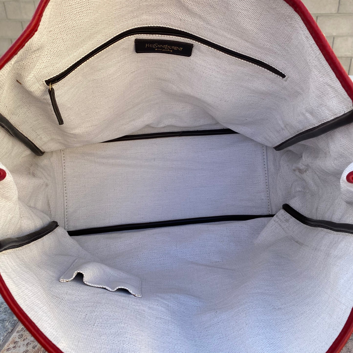 Yves Saint Laurent Raspail Cascade Canvas Tote Bag