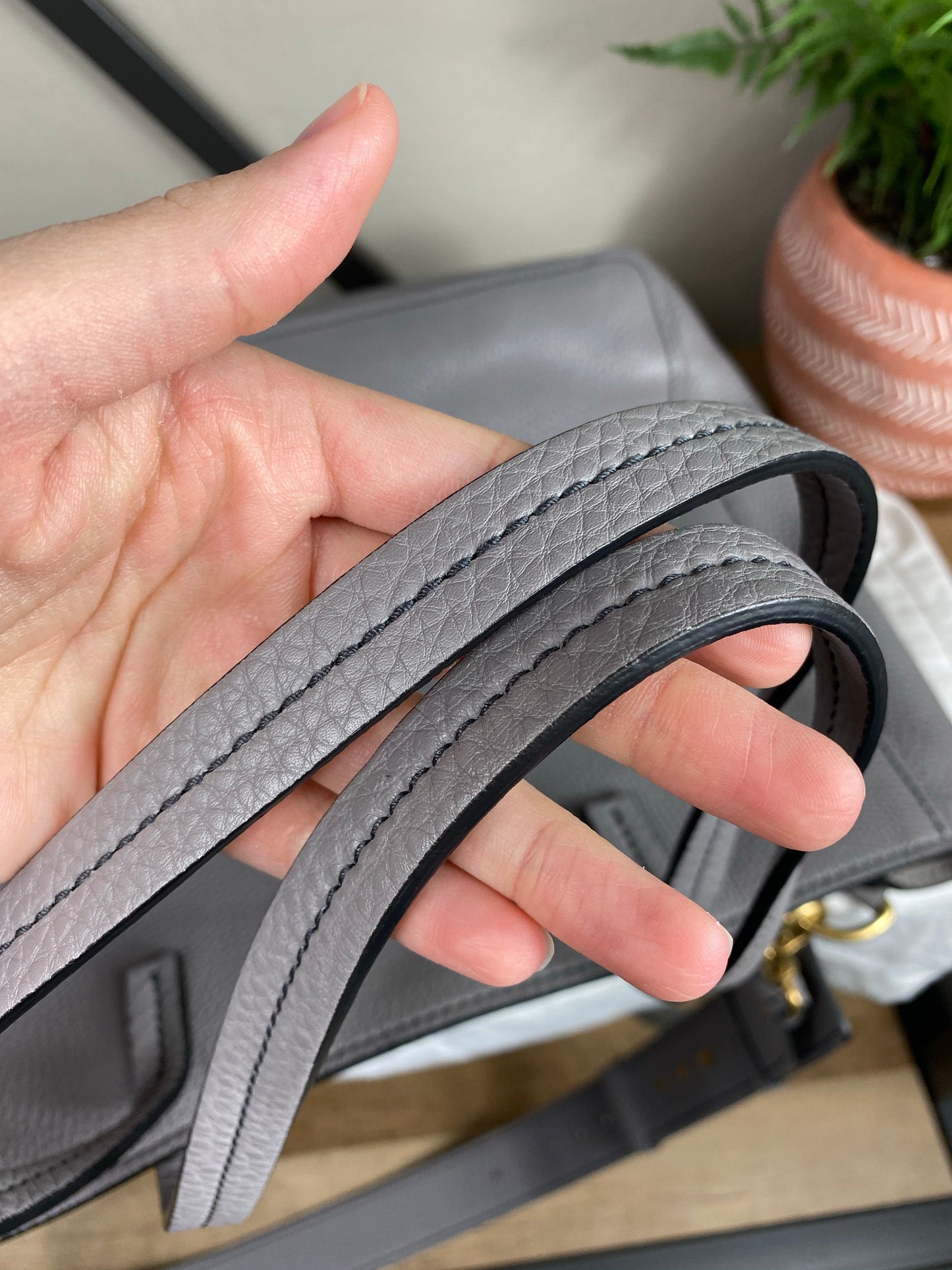 Christian Dior D-Bee Leather Tote