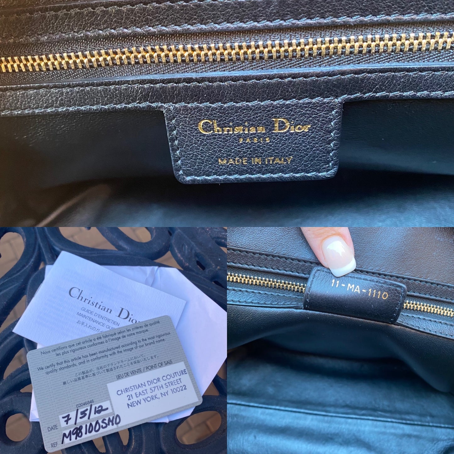 Dior New Lock Top Handle Leather Bag