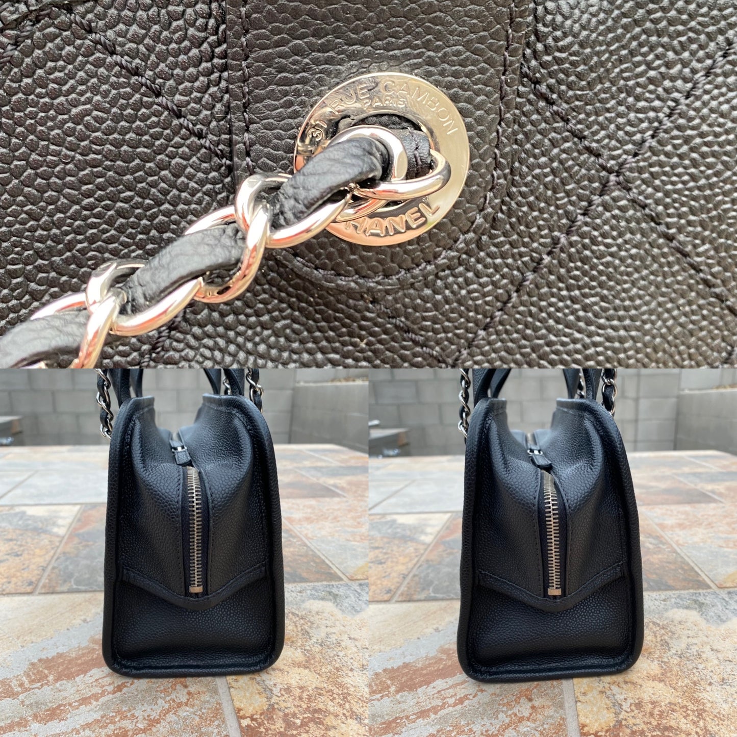 Chanel Small Deauville Caviar Bowling Bag