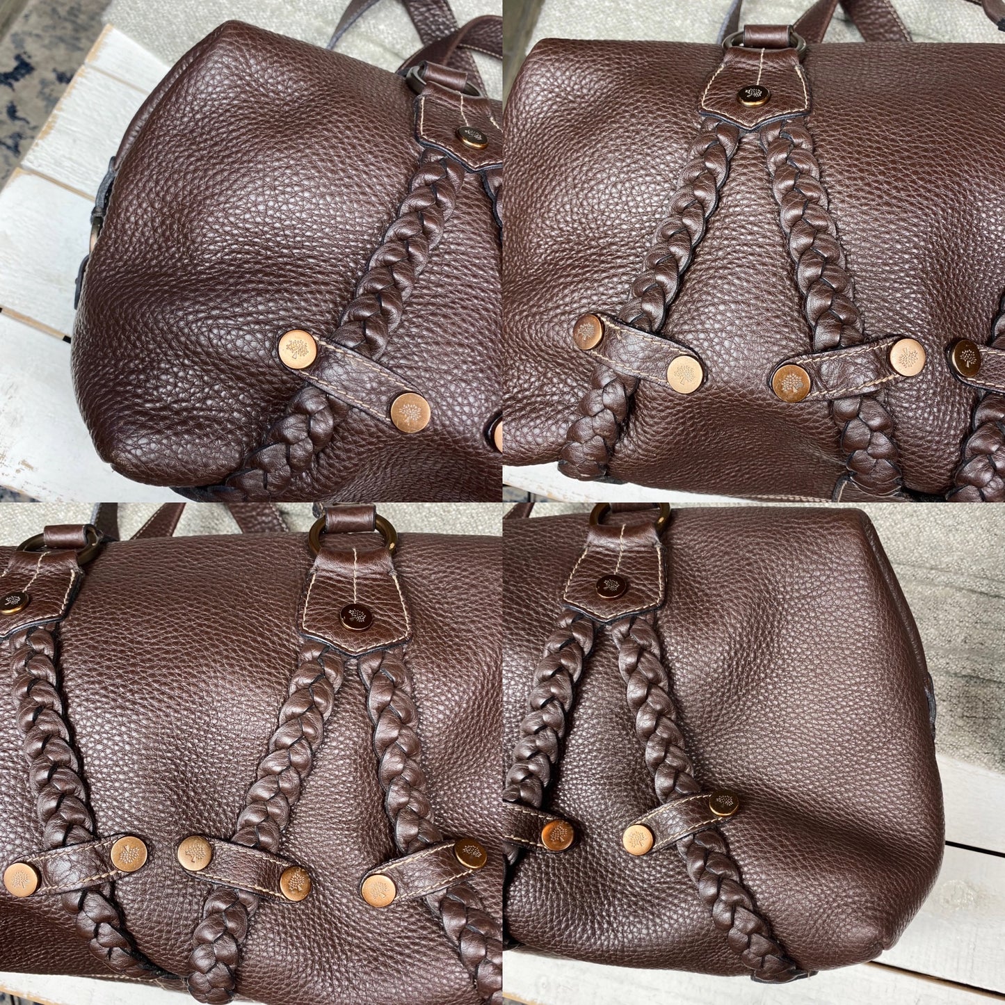 Mulberry Large Braided Leather Satchel