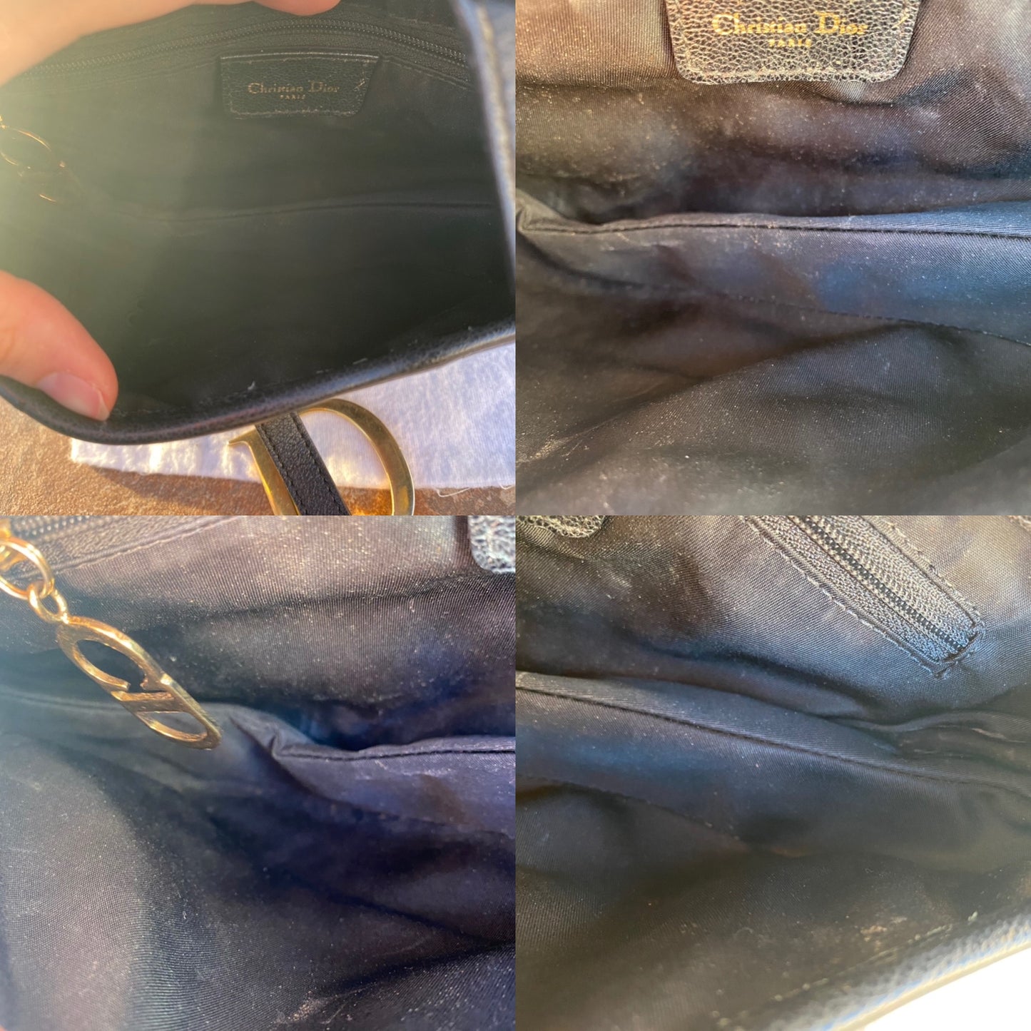 Christian Dior Vintage Leather Saddle Bag