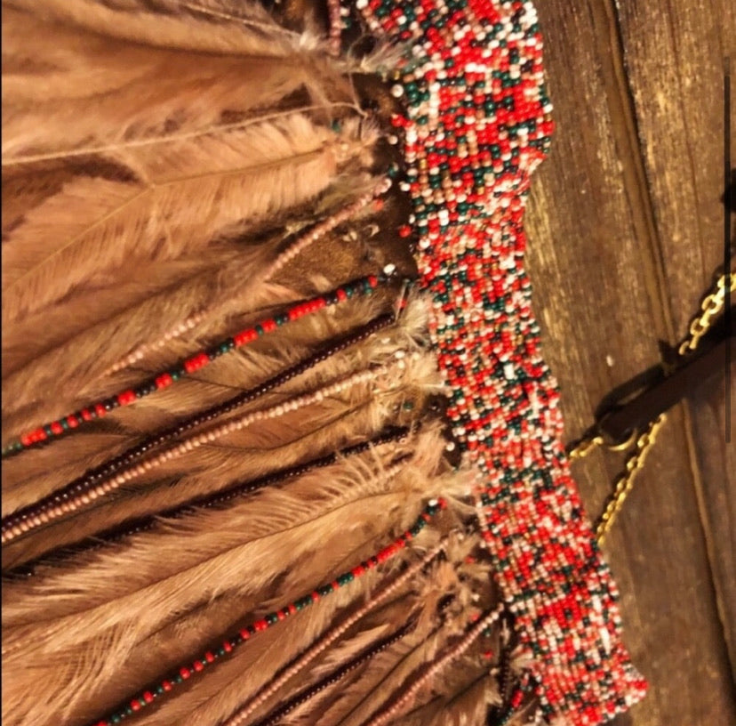 Valentino Garavani Emu Feather Evening Bag