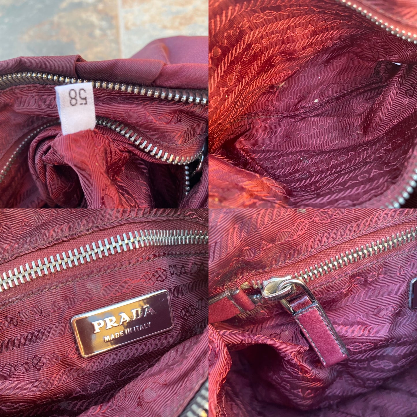 Prada Nylon Pleated Tessuto Ombre Handbag