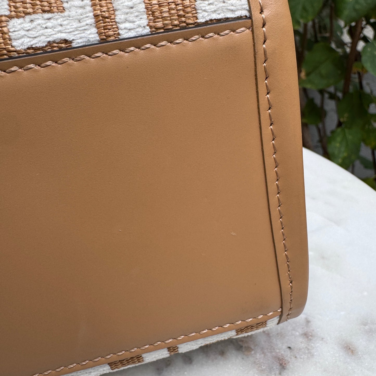 Fendi Small Zucca Monogram Woven Sunshine Shopper Tote