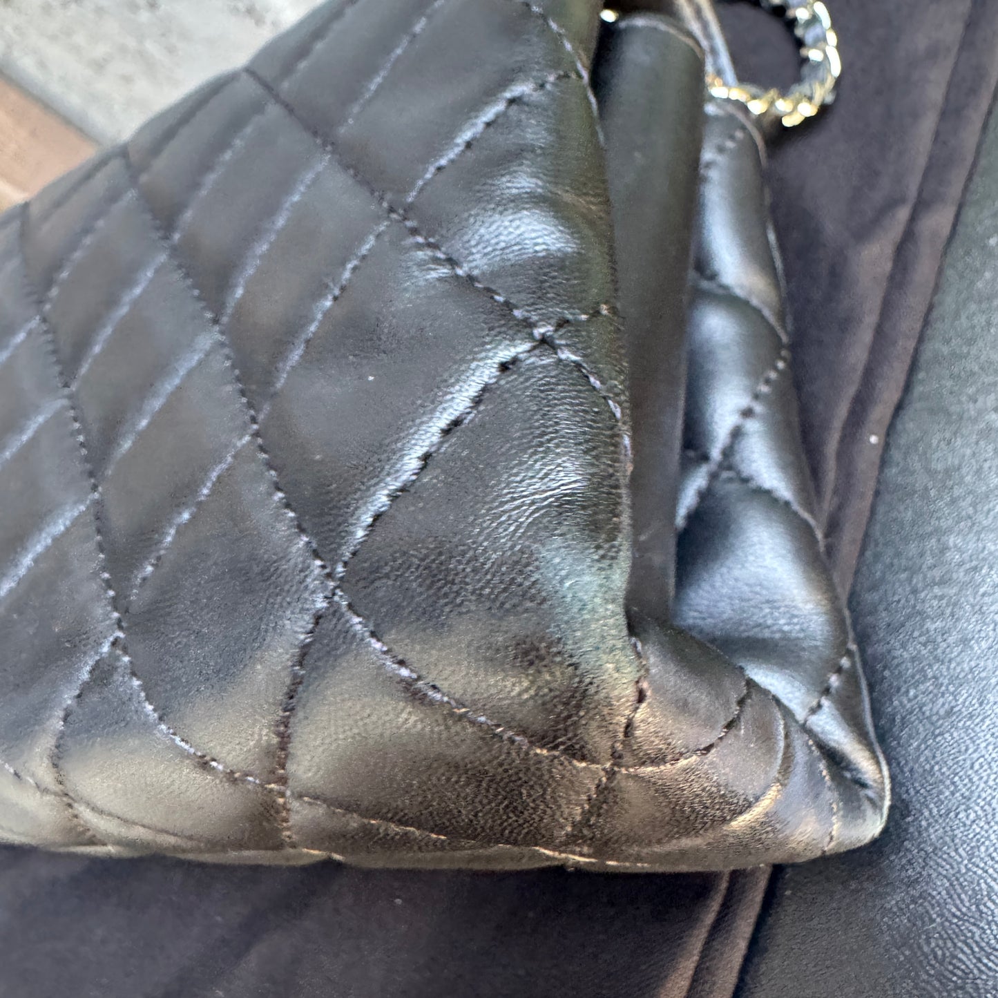 Chanel East West Single Flap Crossbody Bag