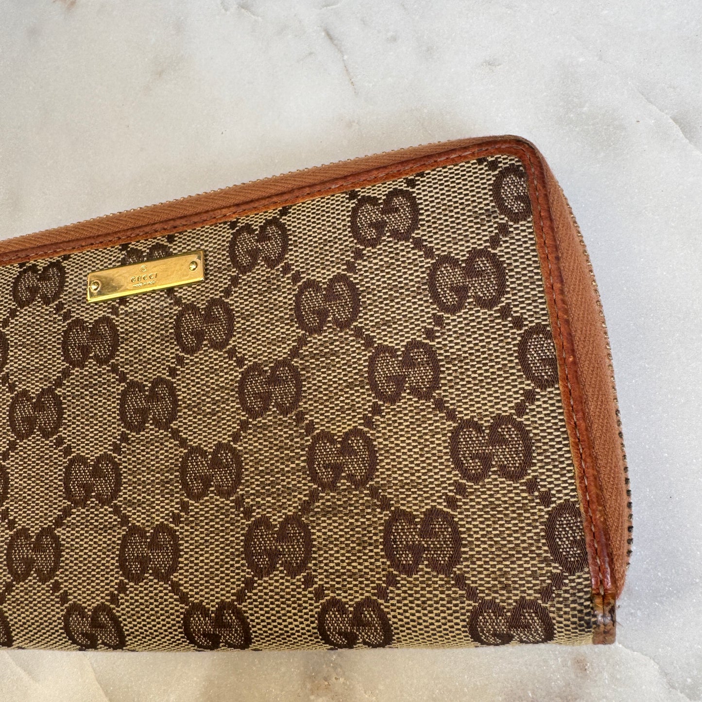 Gucci GG Canvas Long Zippy Wallet