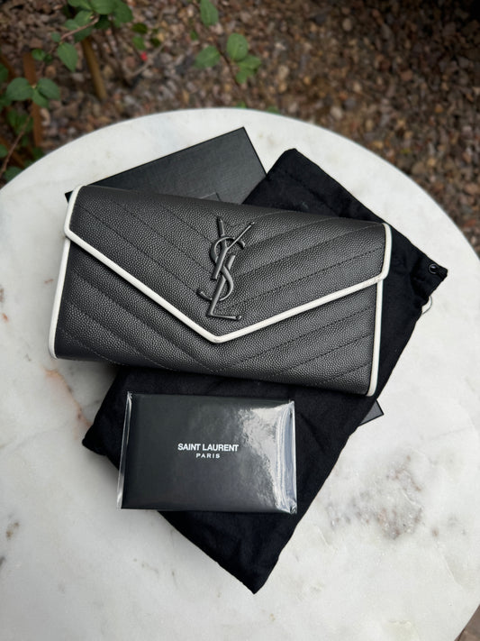 Saint Laurent Large Envelope Bicolor Wallet
