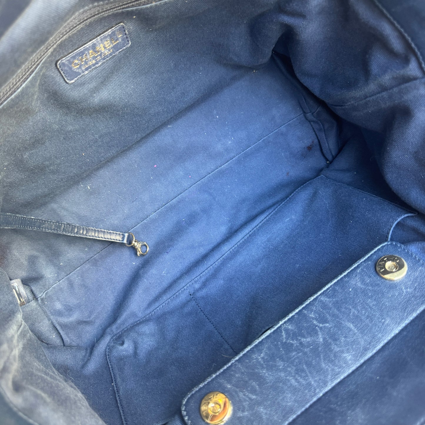 Chanel Calfskin & Caviar Daily Round Tote