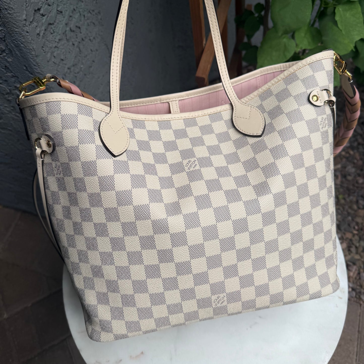 Louis Vuitton Braided Damier Azur Neverfull MM