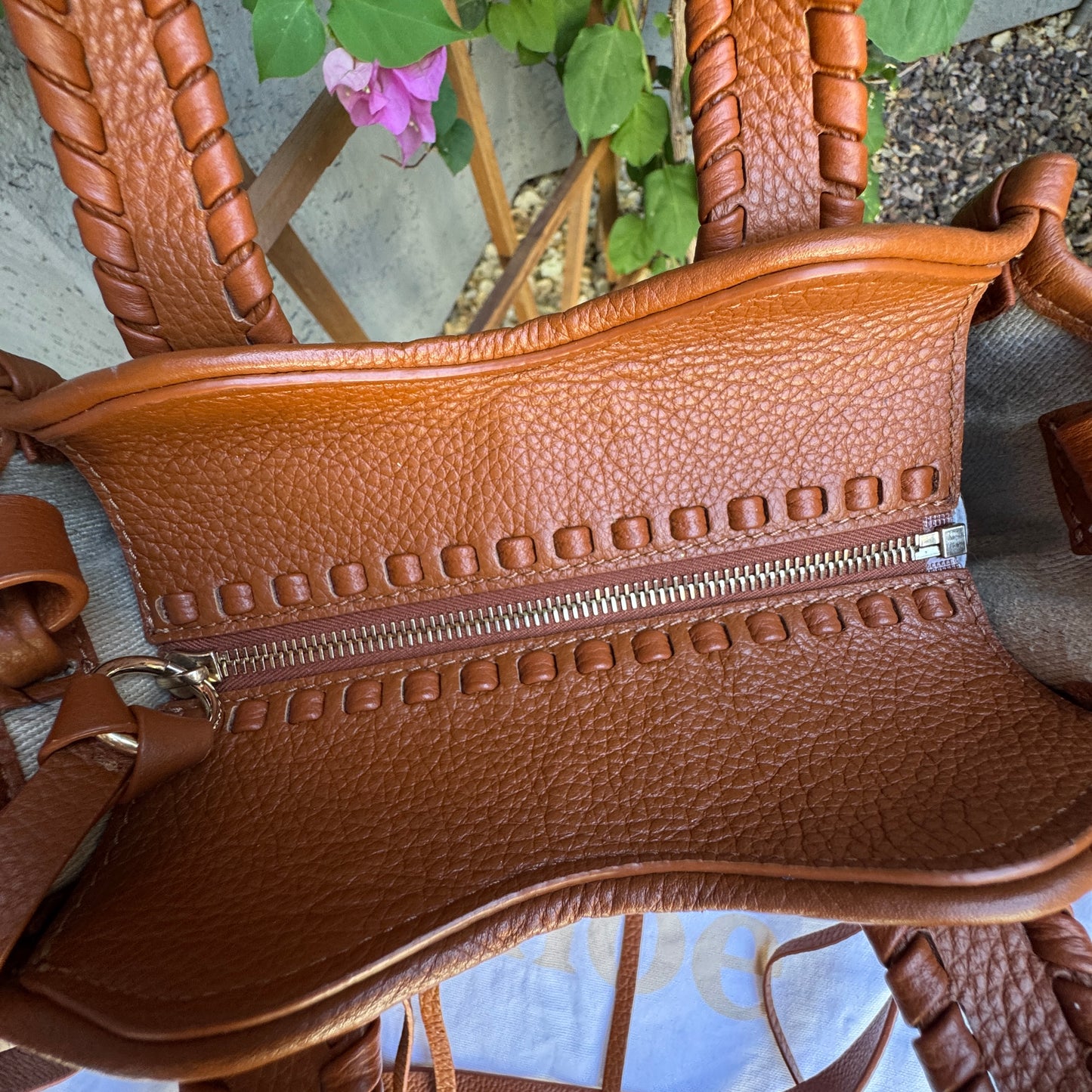 Chloé Mony Small Raffia Tote Crossbody