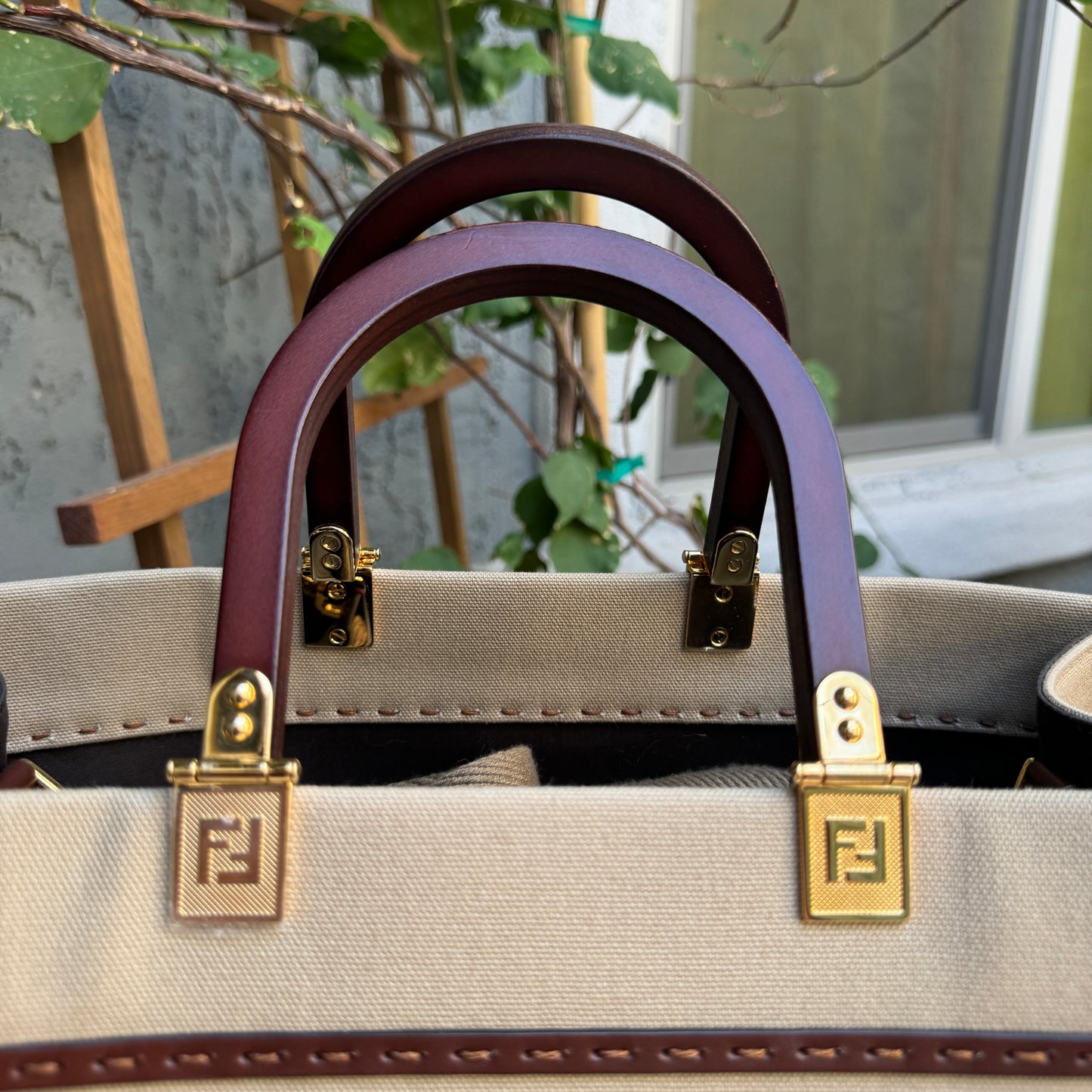 Fendi Canvas Medium Sunshine Tote