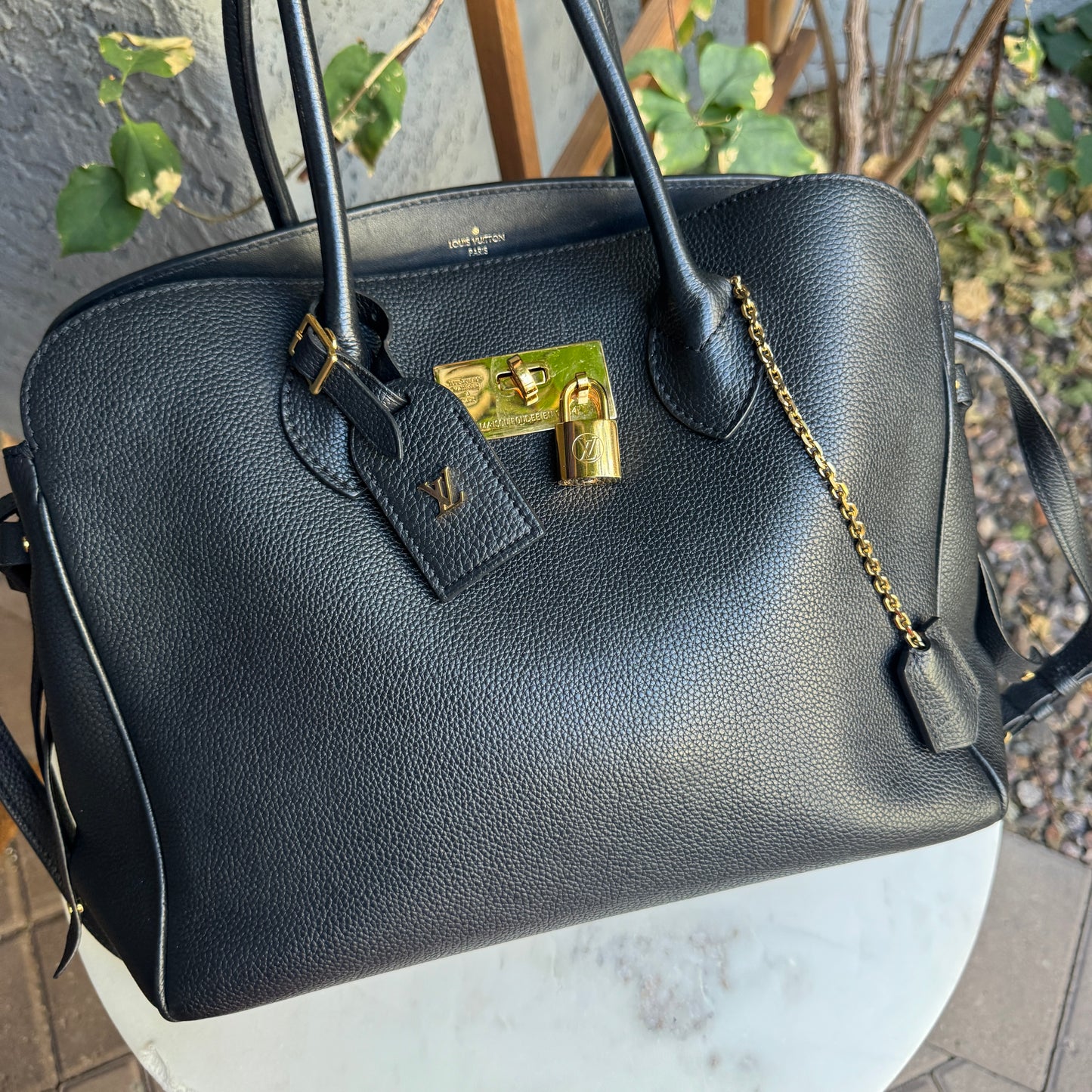 Louis Vuitton Milla MM Leather Tote