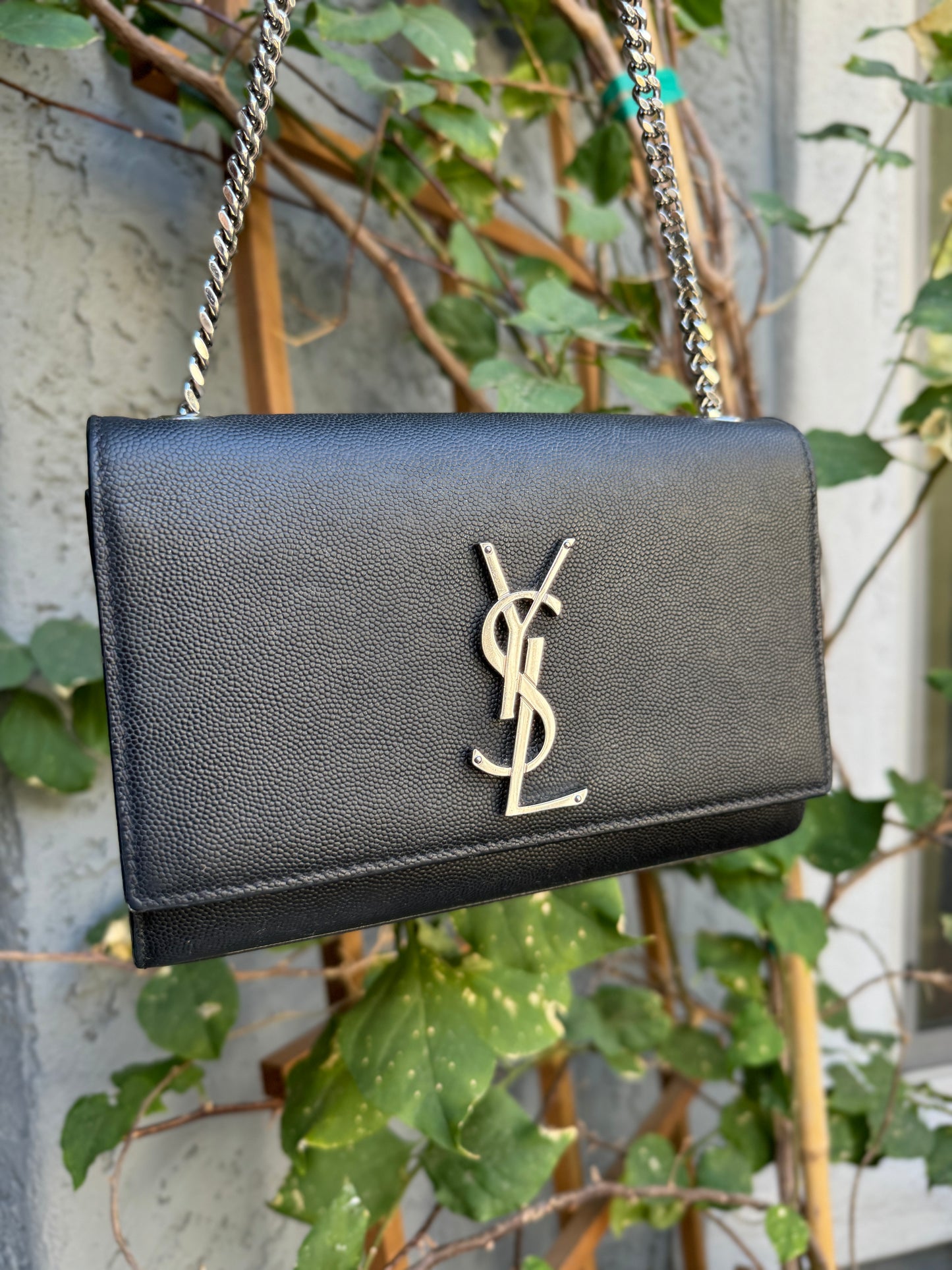 Saint Laurent Kate Grain De Poudre Crossbody
