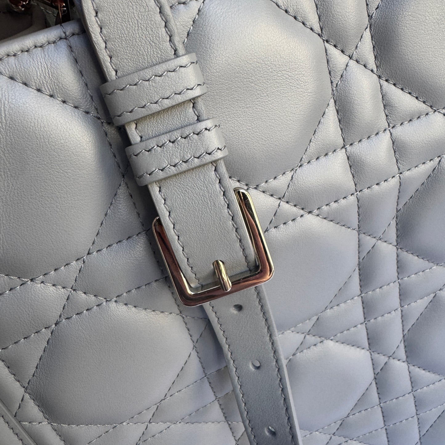 Christian Dior Calfskin Macrocannage Leather Medium Book Tote