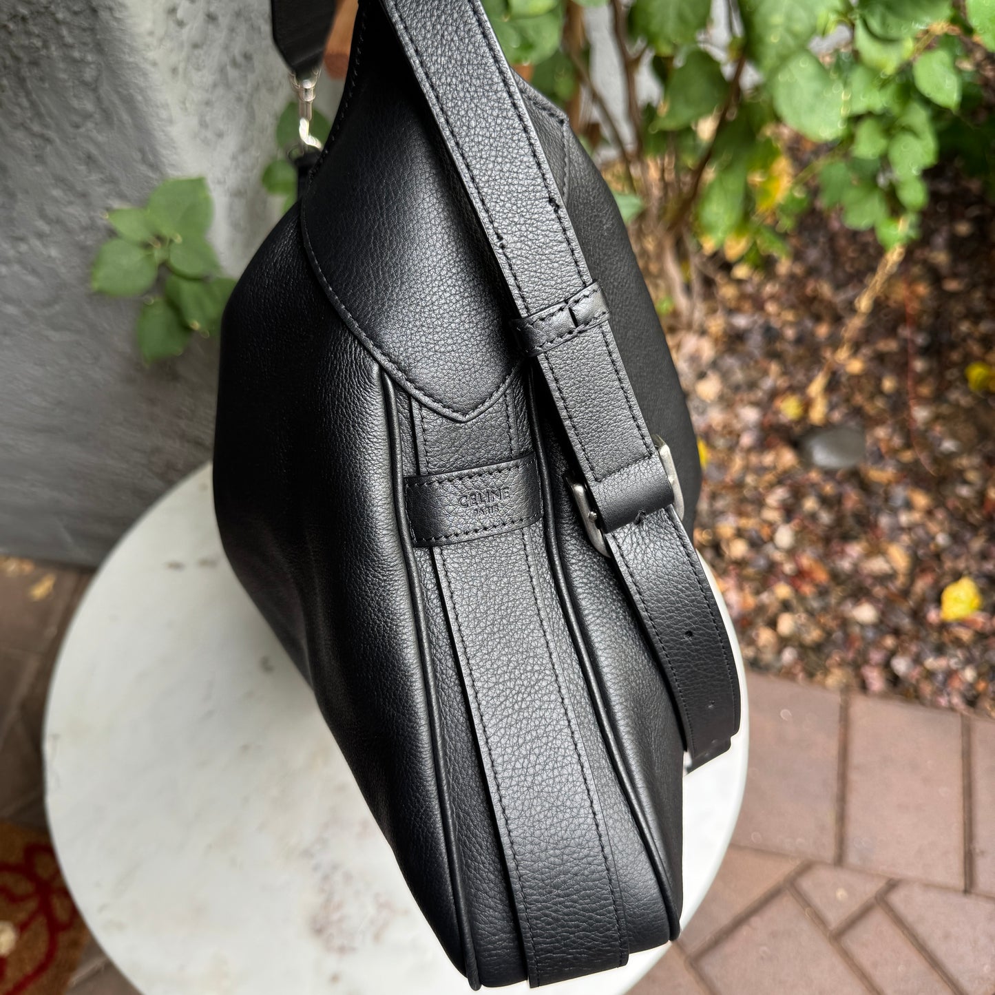 Celine Large Romy Leather Shoulder Bag
