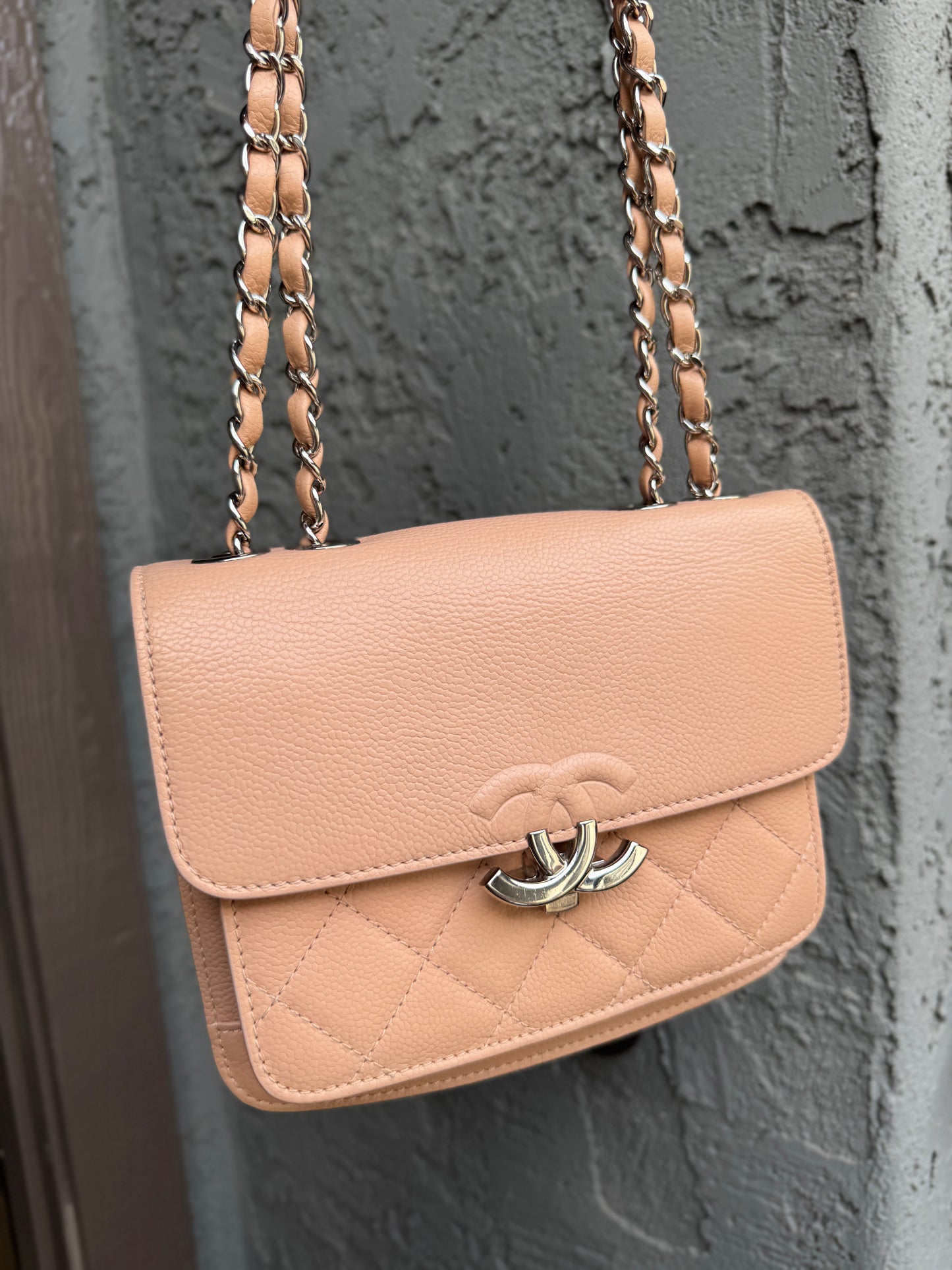Chanel Caviar Leather CC Box Flap Bag