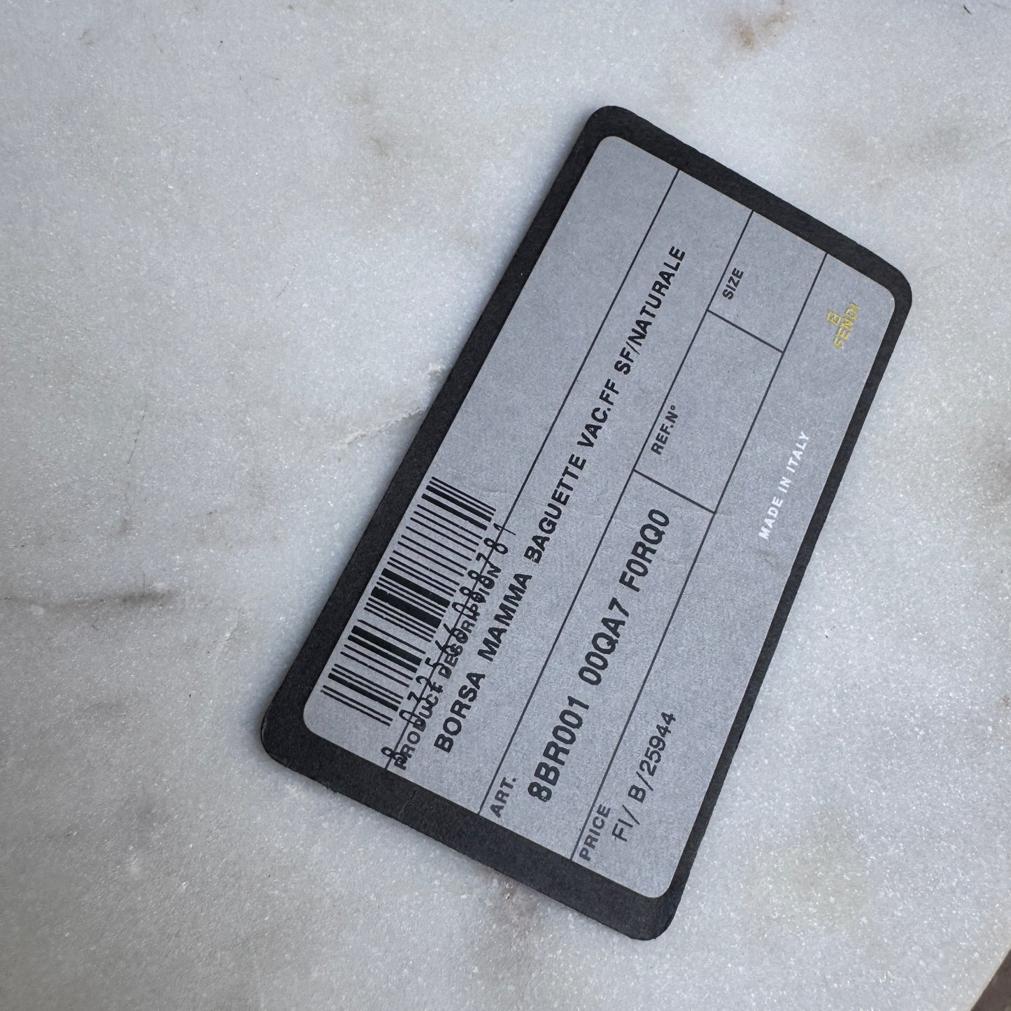 Fendi FF Leather Stitched Monogram Mamma Baguette