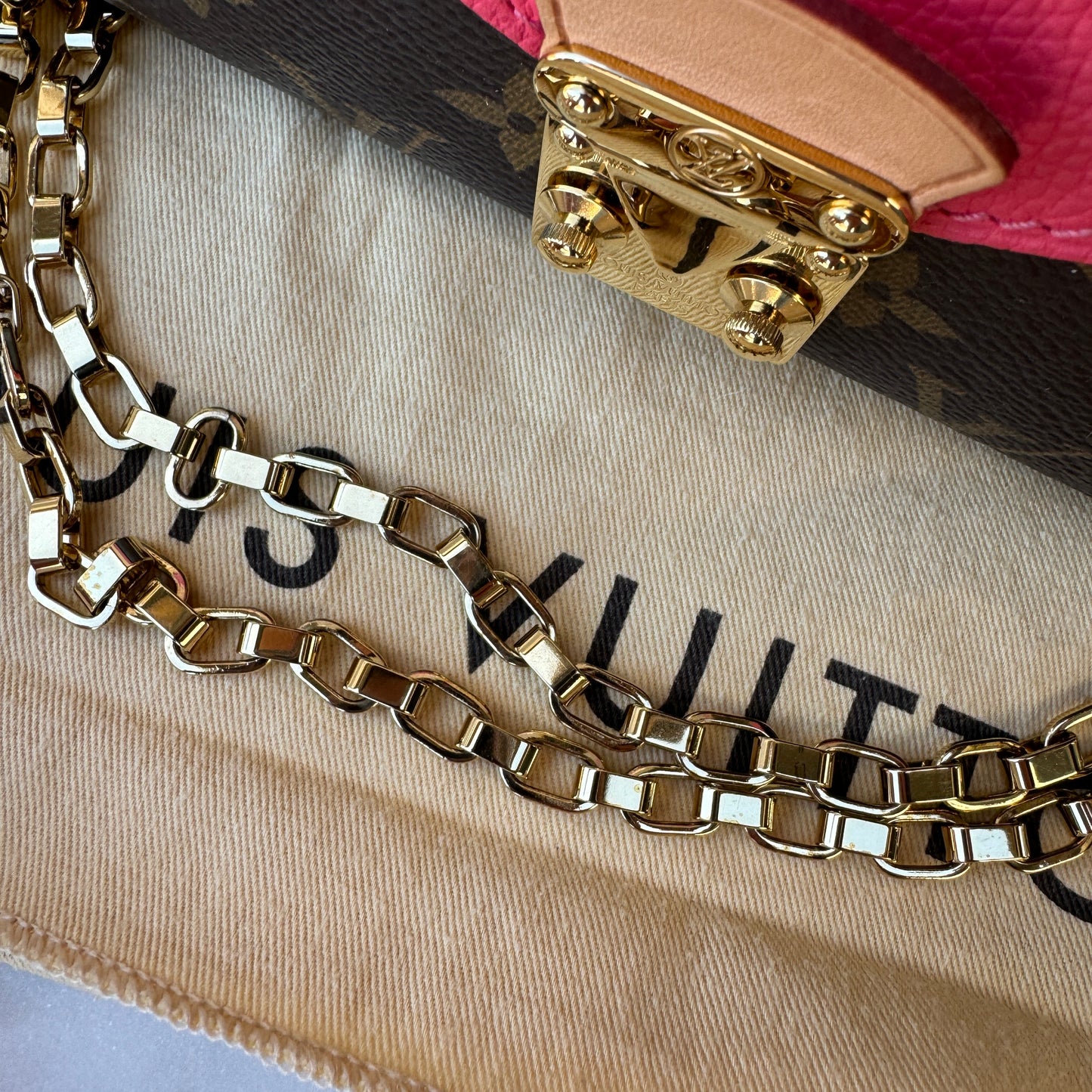Louis Vuitton Pallas Chain Monogram Dahlia Shoulder Bag