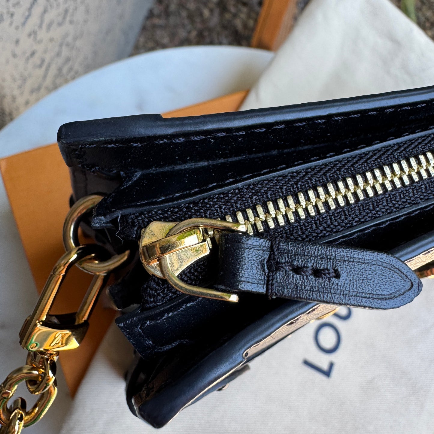 Louis Vuitton Reverse Monogram Trunk Clutch