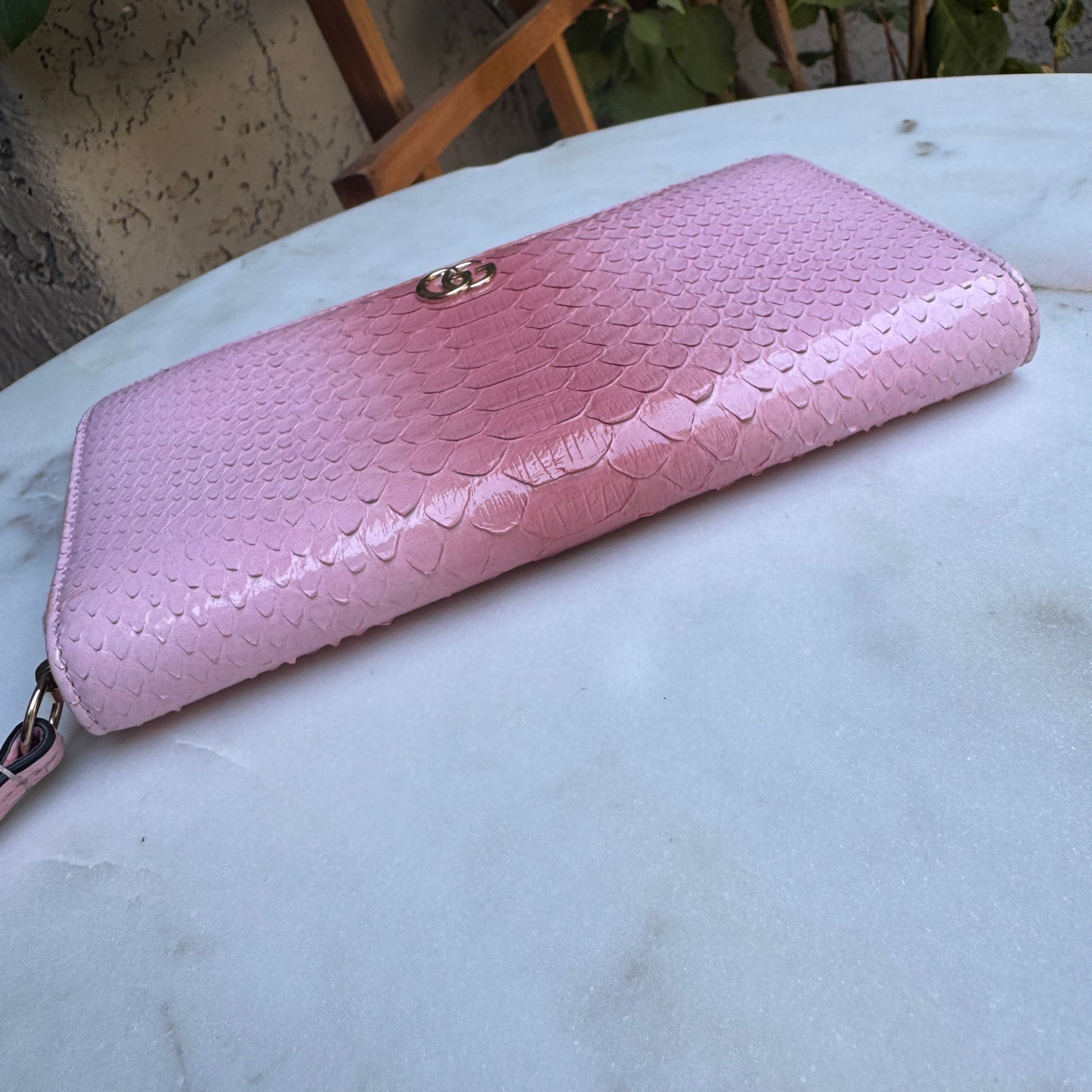 Gucci Ombré Python Zippy Wallet