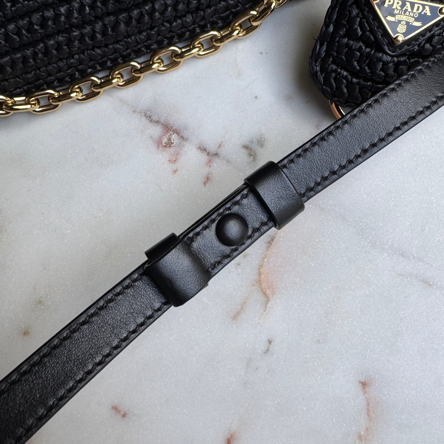 Prada Re-Edition Mini Crochet Raffia Crossbody Bag