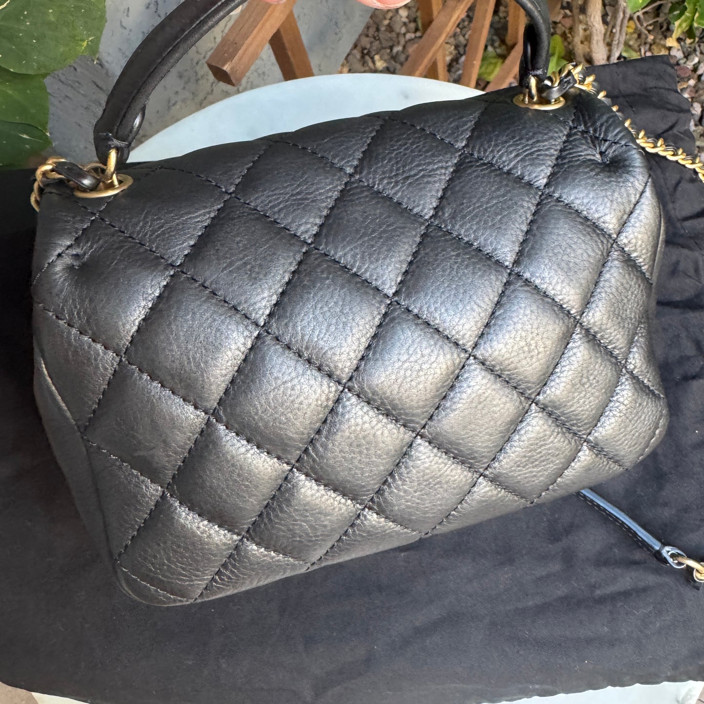 Chanel Quilted Leather Mini Business Affinity Flap Crossbody