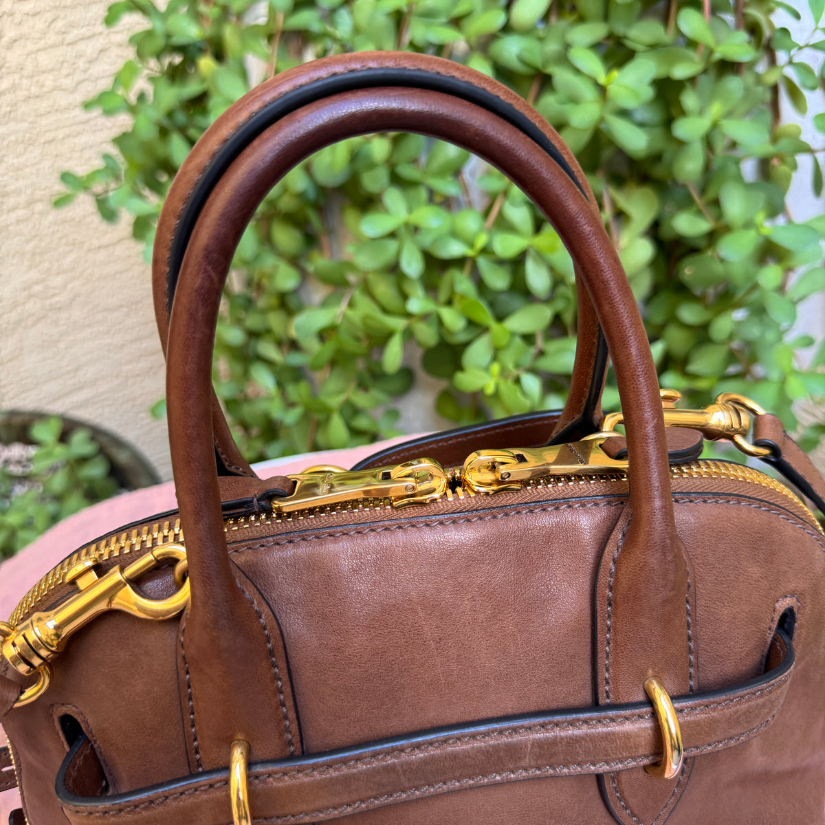 Miu Miu Adventure Nappa Leather Top Handle Bag