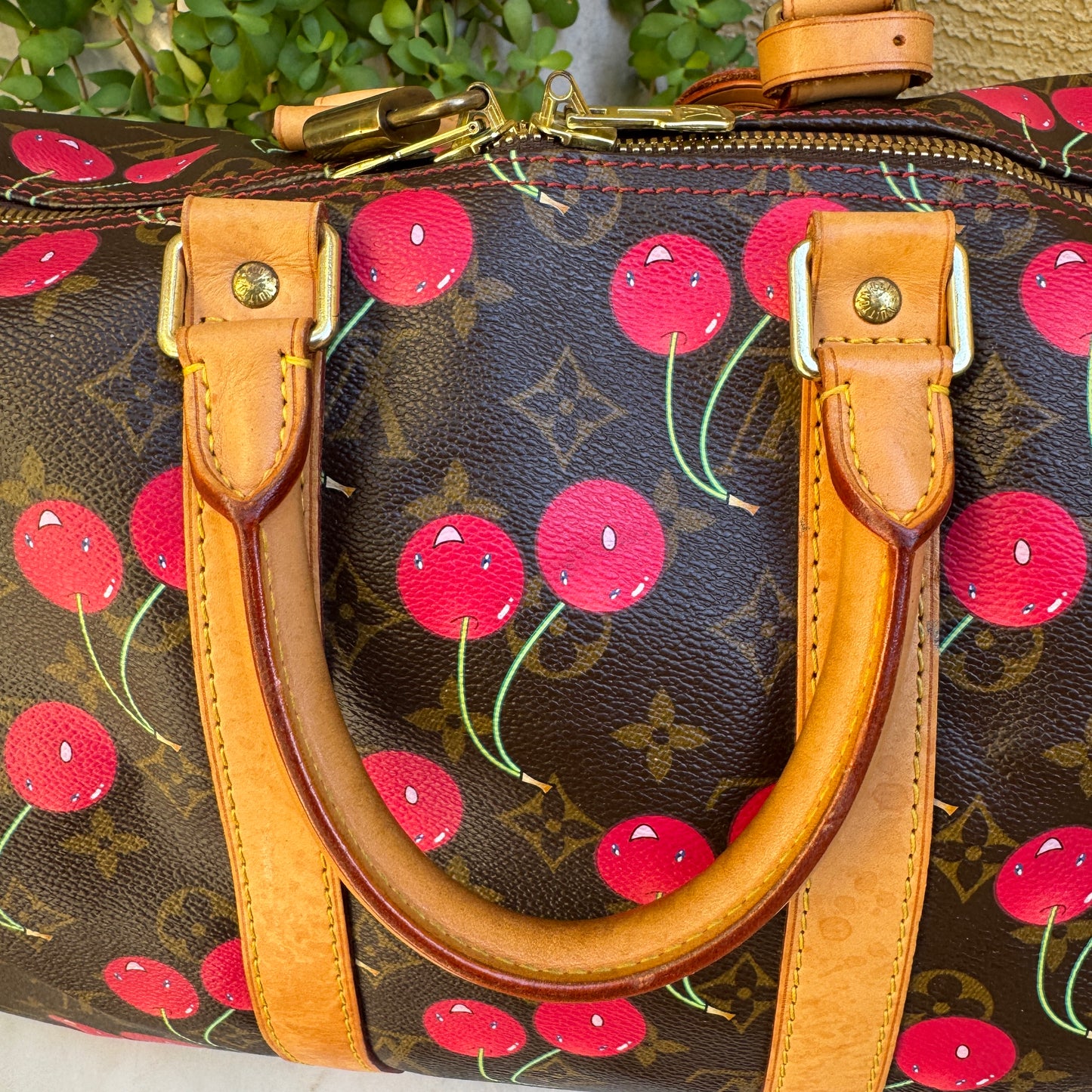 Louis Vuitton x Takashi Murakami Vintage Cherry Keepall 45