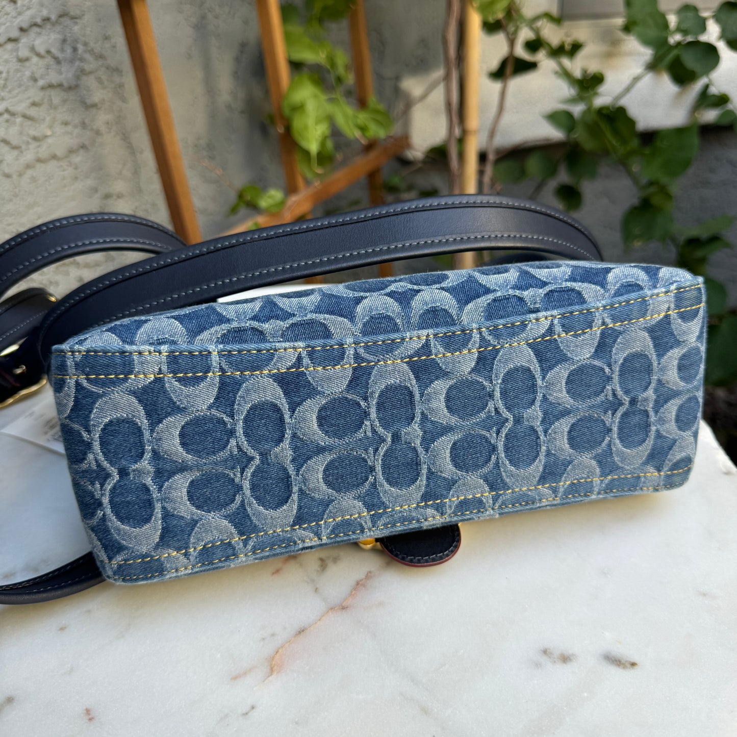 Coach Canvas Denim Monogram Soft Tabby Crossbody