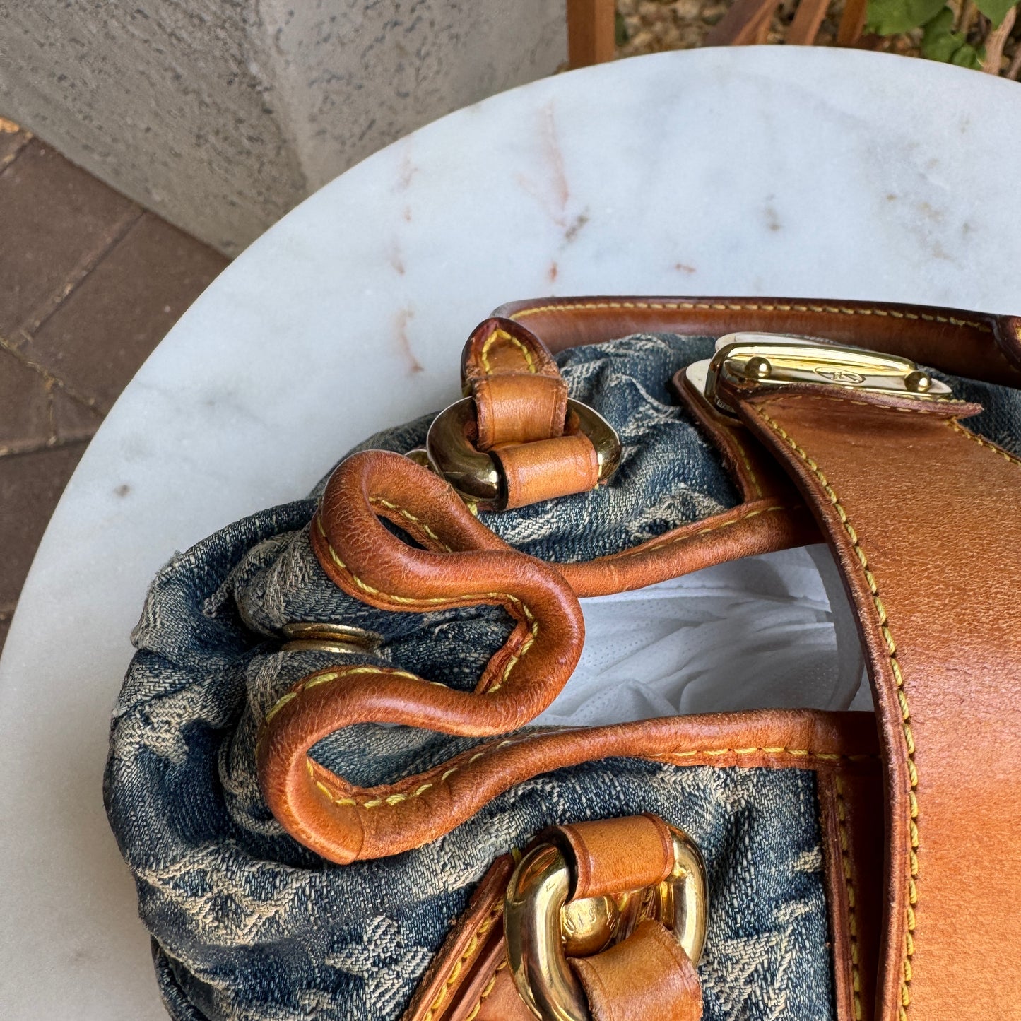 Louis Vuitton Monogram Denim Pleaty Bag