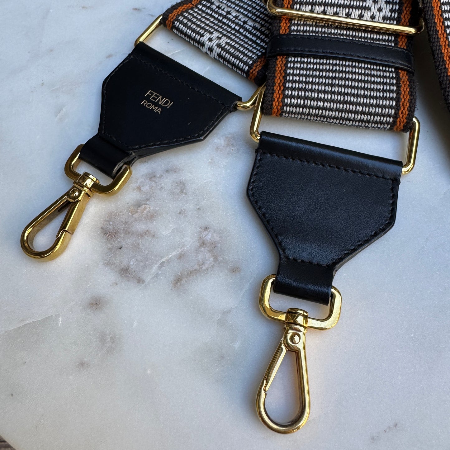 Fendi “Strap You” Adjustable Woven Wide Guitar Strap