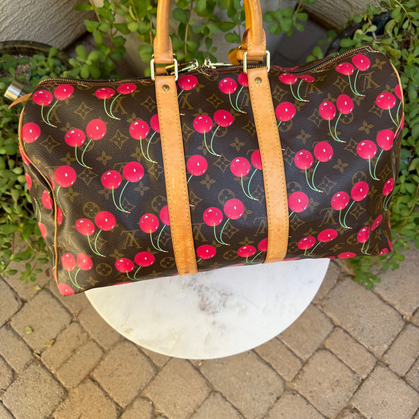 Louis Vuitton x Takashi Murakami Vintage Cherry Keepall 45