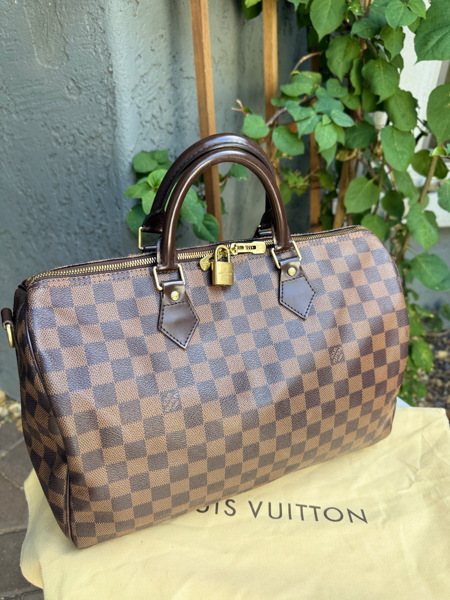 Louis Vuitton Damier Ebene Speedy Bandouliere 35