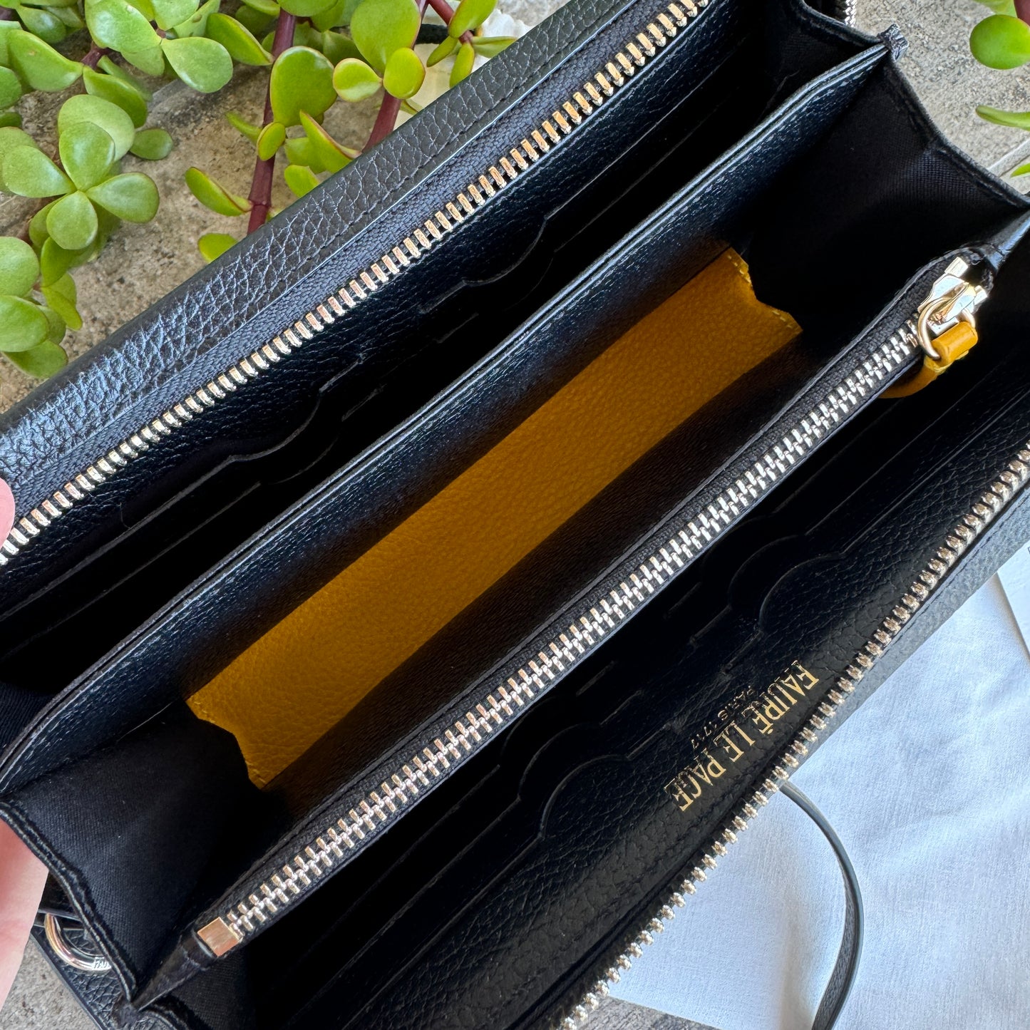 Fauré Le Page Chasse Gardée Wallet on Strap