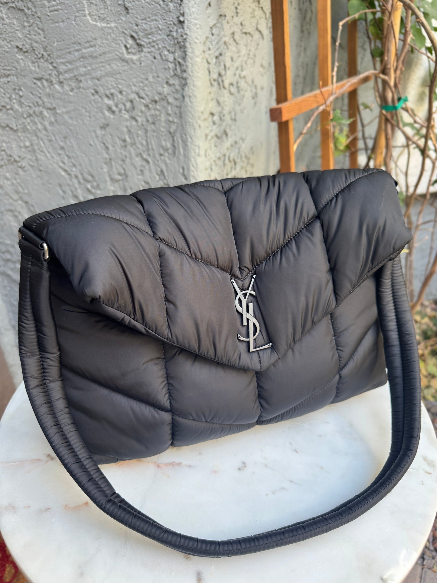 Saint Laurent Loulou Nylon Puffer Shoulder Bag