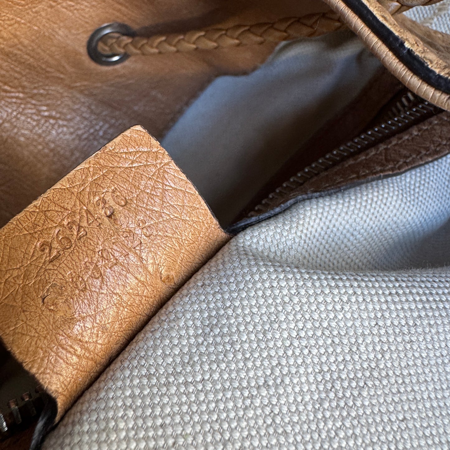 Gucci Ostrich Leather Convertible Backpack