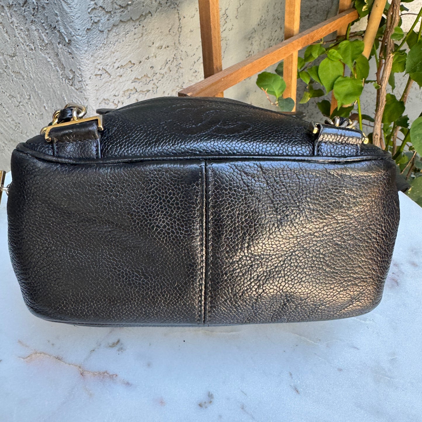 Chanel Vintage Triple Stitched CC Drawstring Flap Caviar Backpack