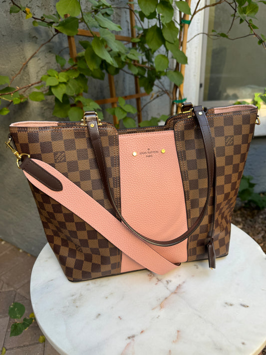 Louis Vuitton Damier Ebene Jersey Magnolia Tote