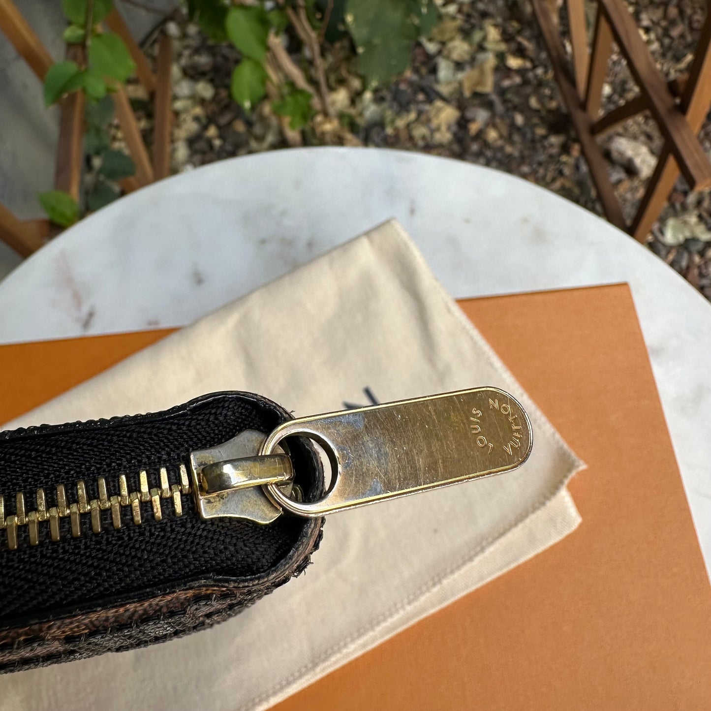 Louis Vuitton Damier Ebene Paillettes Zippy Wallet